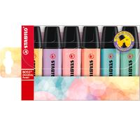 STABILO BOSS ORIGINAL Pastel - Highlighter - Pack of 6 - Milky Yellow, Creamy P