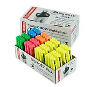 STABILO BOSS ORIGINAL UK/70/48-1 Highlighter Assorted Medium Chisel 2 - 5 mm Refillable 4Pack of 8