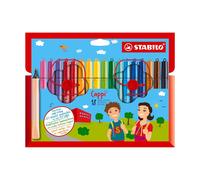 Stabilo Cappi Felt Tip Pen with Cap Ring Assorted Colours Pack of 18