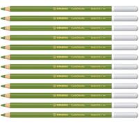 STABILO CarbOthello - Chalk-Pastel Pencil - Pack of 12 - Leaf Green