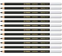 STABILO CarbOthello - Chalk-Pastel Pencil - Pack of 12 - Neutral Black