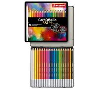 STABILO CarbOthello - Chalk-Pastel Pencil - ARTY+ - Tin of 24 - Assorted Colours