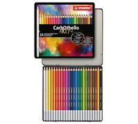 STABILO CarbOthello - Chalk-Pastel Pencil - ARTY+ - Tin of 24 - Assorted Colours