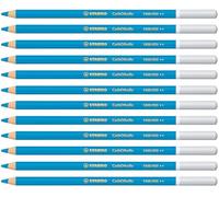 STABILO CarbOthello - Chalk-Pastel Pencil - Pack of 12 - Cyan Blue