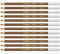 STABILO CarbOthello - Chalk-Pastel Pencil - Pack of 12 - Raw Umber