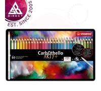Stabilo Chalk-Pastel Pencil Carbothello Arty+ Tin of 60 with Sharpener & Eraser