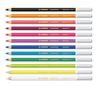STABILO Chalk-Pastel Pencil CarbOthello - Pack of 12 - Essential Tones