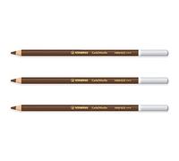 STABILO Chalk-Pastel Pencil CarbOthello - Pack of 3 - Bister (635)