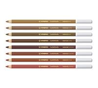 STABILO Chalk-Pastel Pencil CarbOthello - Pack of 8 - Brown Tones