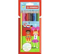 STABILO Colored Pencils – STABILO color – 12 different colors including 2 neon – 12-pack