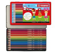 STABILO color - Colouring Pencil - Tin of 12 - Assorted Colours