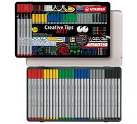 STABILO Creative Tips - Multi-Tip Pen Set - ARTY - Tin of 30 - CLASSIC - Assorted Colours