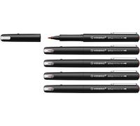 STABILO dr!ver - Premium Felt-Tip Pen - Medium - Pack of 5 - Red