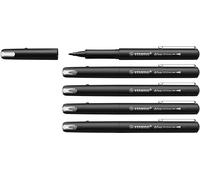 STABILO dr!ver - Premium Felt-Tip Pen - Medium - Pack of 5 - Black