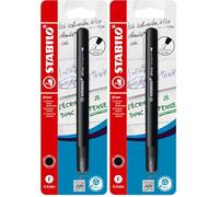 STABILO dr!ver - Premium Fineliner - Fine - Pack of 2 - Black