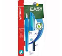 Ergonomic School Fountain Pen - STABILO EASYbuddy M Nib Dark Blue/Light Blue