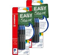 Stabilo EASYoriginal B-47374-10 Fine 0.5mm Handwriting Rollerball Pen Refill - Blue (6 Pack)
