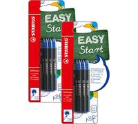 STABILO EASY original Refills - medium, blue (erasable) T10 - Set of 6