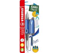 STABILO Ergonomic School Fountain Pen EASYbirdy - A Nib - Left Handed - Blue/Light Blue + tool for nib exchange