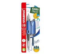 STABILO EASYbirdy Pastel Edition - Ergonomic School Fountain Pen - A-Nib - Right-Handed - Pack of 1 - Blue/Light Blue