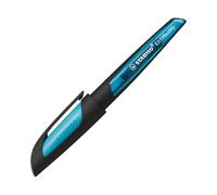 Ergonomic School Fountain Pen - STABILO EASYbuddy - A Nib - Black/Sky Blue