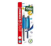Ergonomic School Fountain Pen - STABILO EASYbuddy M Nib Dark Blue/Light Blue