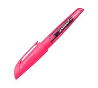 STABILO EASYbuddy NEON - Ergonomic School Fountain Pen - A-Nib (Beginner) - Pack of 1 - Neon Pink including Blue Ink Cartridge