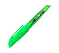 STABILO EASYbuddy NEON - Ergonomic School Fountain Pen - M-Nib | Right-Handed - Pack of 1 - Neon Green including Blue Ink Cartridge