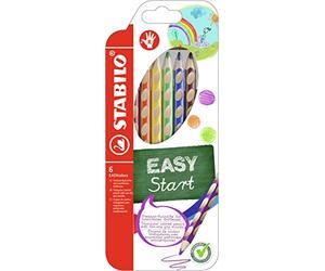 STABILO EASYcolors - Ergonomic Colouring Pencil - Right-Handed | Pack of 6 - Assorted Colours