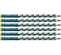 STABILO Graphite Pencil EASYgraph - Ergonomic Left-Handed HB - Pack of 6 Petrol