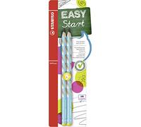 STABILO EASYgraph - Ergonomic Graphite Pencil - Left-Handed - Pack of 2 - Blue - Degree HB