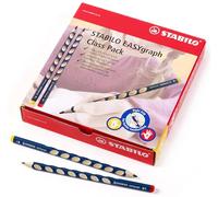 Stabilo Easygraph - Ergonomic Graphite Pencil - 8 X Left-Handed And 40 X Right-Handed - Classpack Of 48 - Petrol - Degree Hb