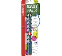 STABILO Pencil EASYgraph - Ergonomic Graphite HB - Right-Handed - Pack of 2 - Petrol