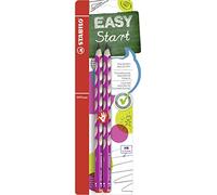 STABILO Ergonomic Graphite Pencil EASYgraph - Right-handed, Pack of 2, Pink, HB