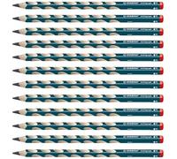 STABILO EASYgraph - Ergonomic Graphite Pencil - Right-Handed | Pack of 12 - Petrol - HB
