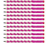 STABILO EASYgraph - Ergonomic Graphite Pencil - Right-Handed - Pack of 12 - Pink - Degree HB
