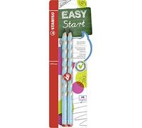 STABILO EASYgraph - Ergonomic Graphite Pencil - Right-Handed - Pack of 2 - Blue - Degree HB
