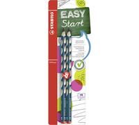 STABILO Pencil EASYgraph - Ergonomic Graphite HB - Right-Handed - Pack of 2 - Petrol