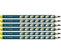 Stabilo EASYgraph Left-Handed HB Graphite Pencils Premium Quality - Pack of 6