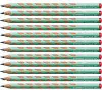 STABILO EASYgraph Pastel - Ergonomic Graphite Pencil - Right-Handed - Pack of 12 - Pastel Green - Degree HB