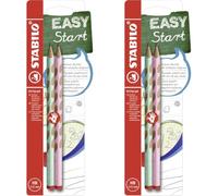 STABILO EASYgraph Pastel - Ergonomic Graphite Pencil - Right-Handed (Pack of 2)