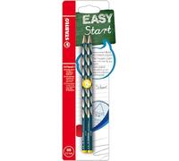 STABILO EASYgraph S - Thin Ergonomic Graphite Pencil - Left-Handed - Pack of 2 - Petrol - HB