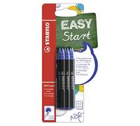Stabilo EASYoriginal B-47374-10 Fine 0.5mm Handwriting Rollerball Pen Refill - Blue (6 Pack)