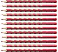 STABILO Ergonomic Colouring Pencil EASYcolors - Right-Handed - Pack of 12 - Carmine Red Deep