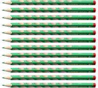 STABILO Ergonomic Colouring Pencil EASYcolors - Right-Handed - Pack of 12 - Opaque Green