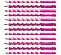 STABILO Ergonomic Graphite Pencil EASYgraph - Right-Handed - Pink - Pack of 12-2B