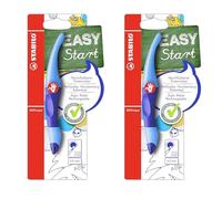 STABILO Ergonomic Rollerball EASYoriginal Pen - Pack of 2 (Right-Handed, Dark Blue/Light Blue)
