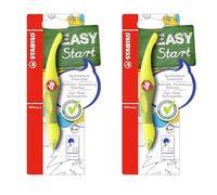 STABILO Ergonomic Rollerball EASYoriginal Pen - Pack of 2 (Right-Handed, Lime/Green)