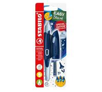 STABILO Ergonomic School Fountain Pen EASYbirdy 3D DreamWorld - A-Nib (Beginner) - Left-Handed - Pack of 1 - Blue with Erasable Blue Ink