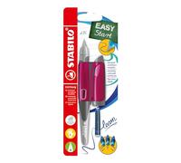 STABILO Ergonomic School Fountain Pen EASYbirdy - A Nib - Left Handed - Berry/Pink